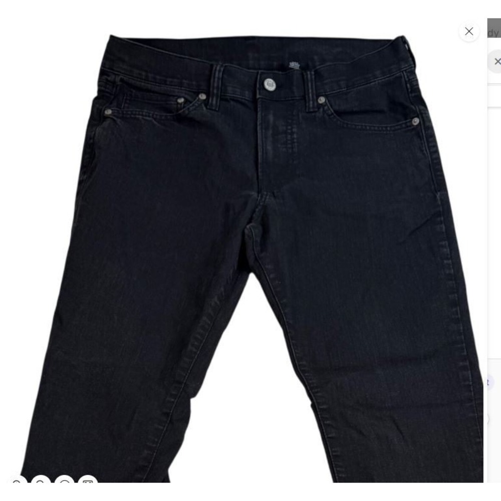 H&M &Denim Mens Skinny Jeans Black Size 32 397068 9